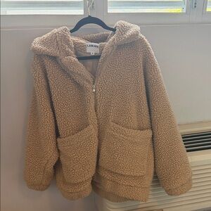 I.AM.GIA Camel Sherpa Zip Hoodie